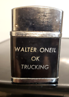Vintage Flip-Top Lighter, Made In Japan working, Walter ONeil OK Trucking