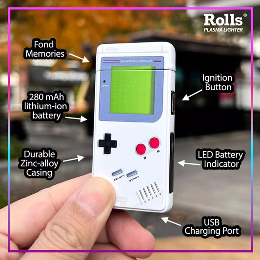 Rolls Electric Lighter - USB Rechargeable Retro Gamer Lighter - Cool Lighters -