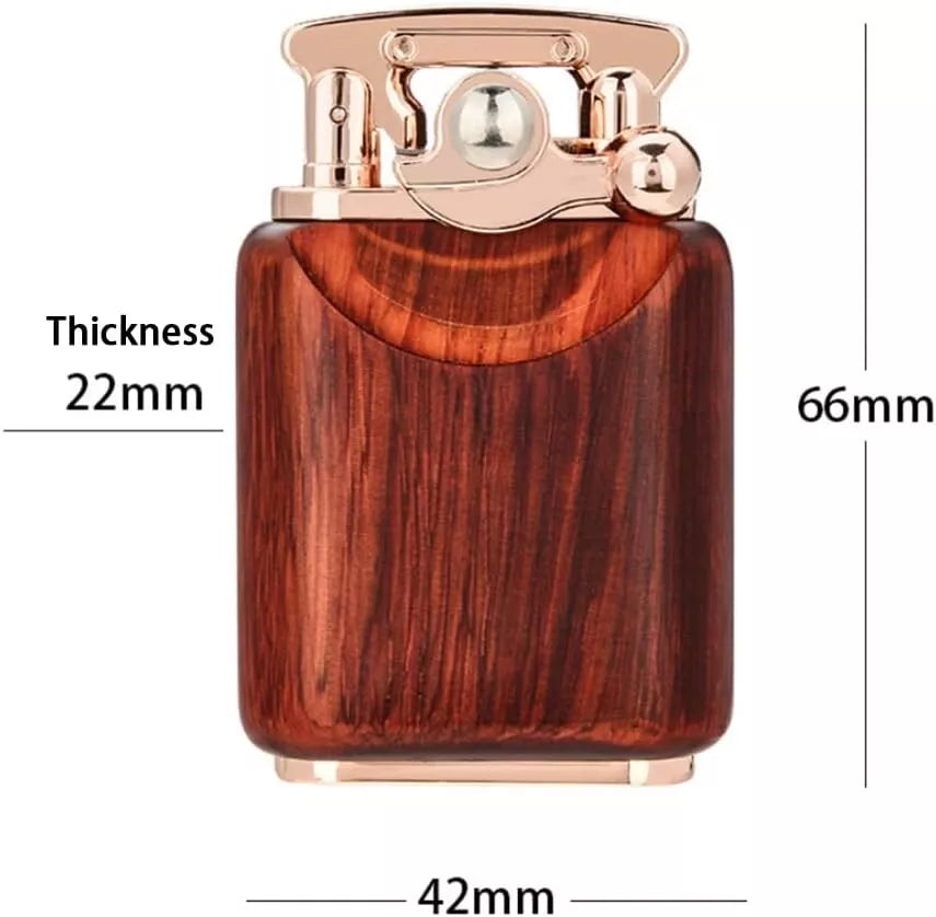 New Kerosene Lighter Luxurious Vintage Retro Sandalwood Rocker Windproof