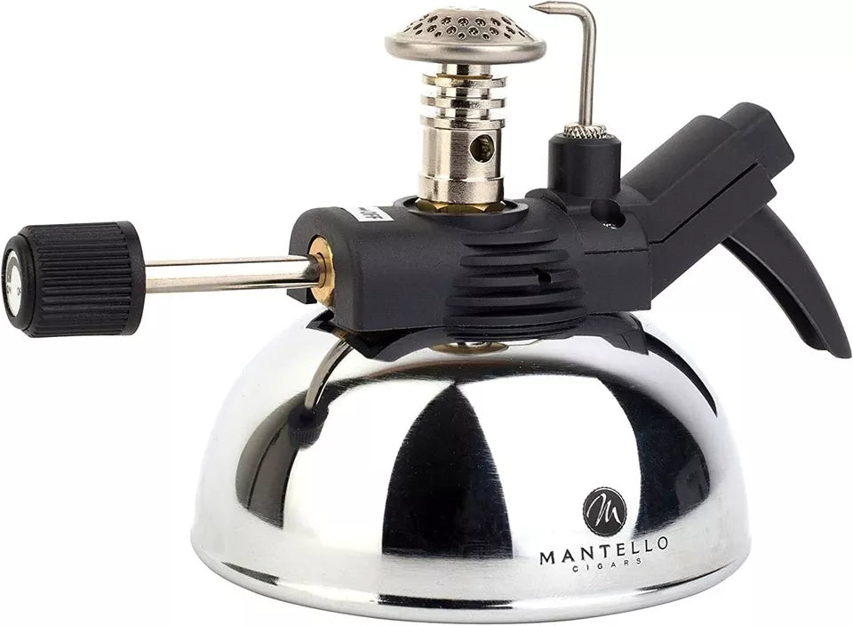 Mantello Tabletop Cigar Torch Lighter Flame Table-Top Cigar Butane Torch Lighter