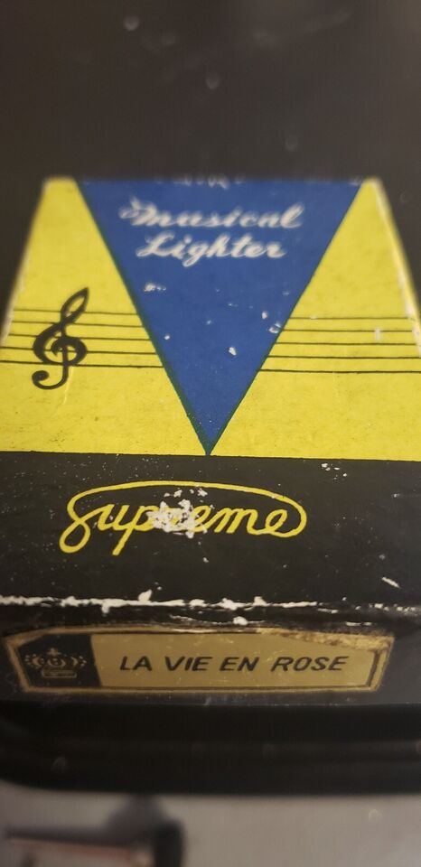 Vintage Supreme Poodle Rhinestone Musical Cigarette Lighter, Danube Waltz Box