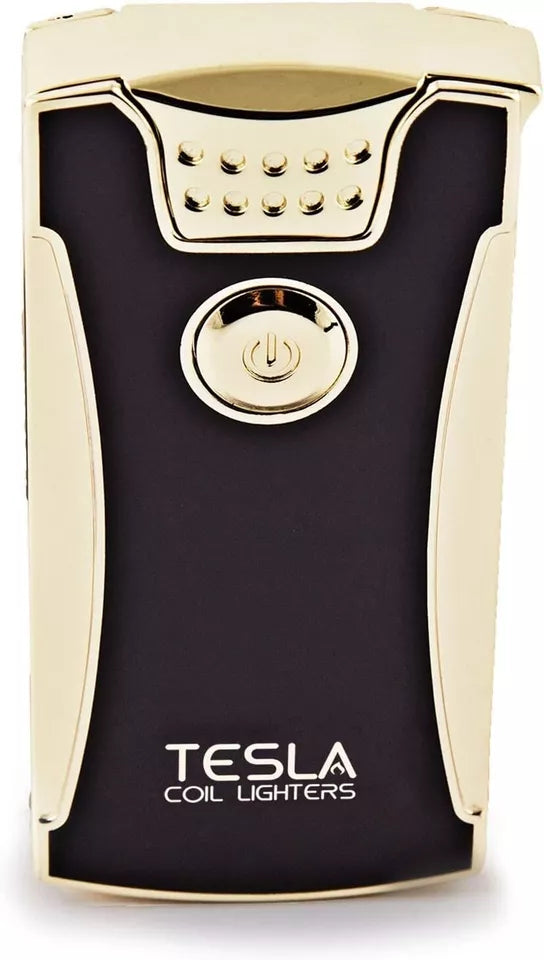 Tesla Coil Lighters™ USB Rechargeable Windproof Dual Arc Lighter Gold