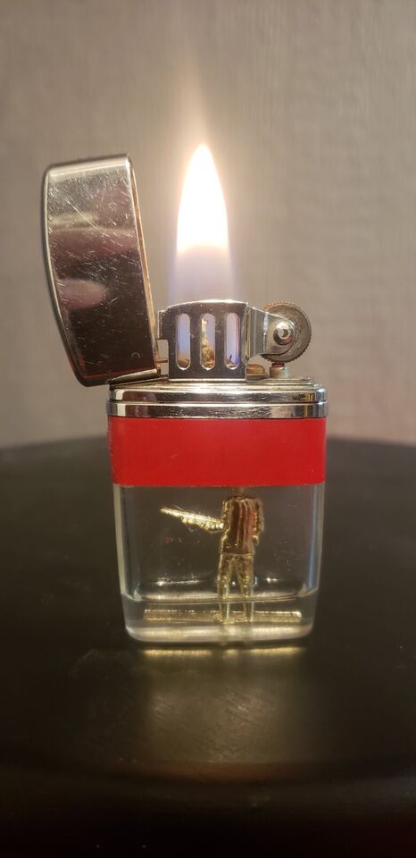 Vintage rare Continental Cigarette Lighter scripto vu type. hunter, red band