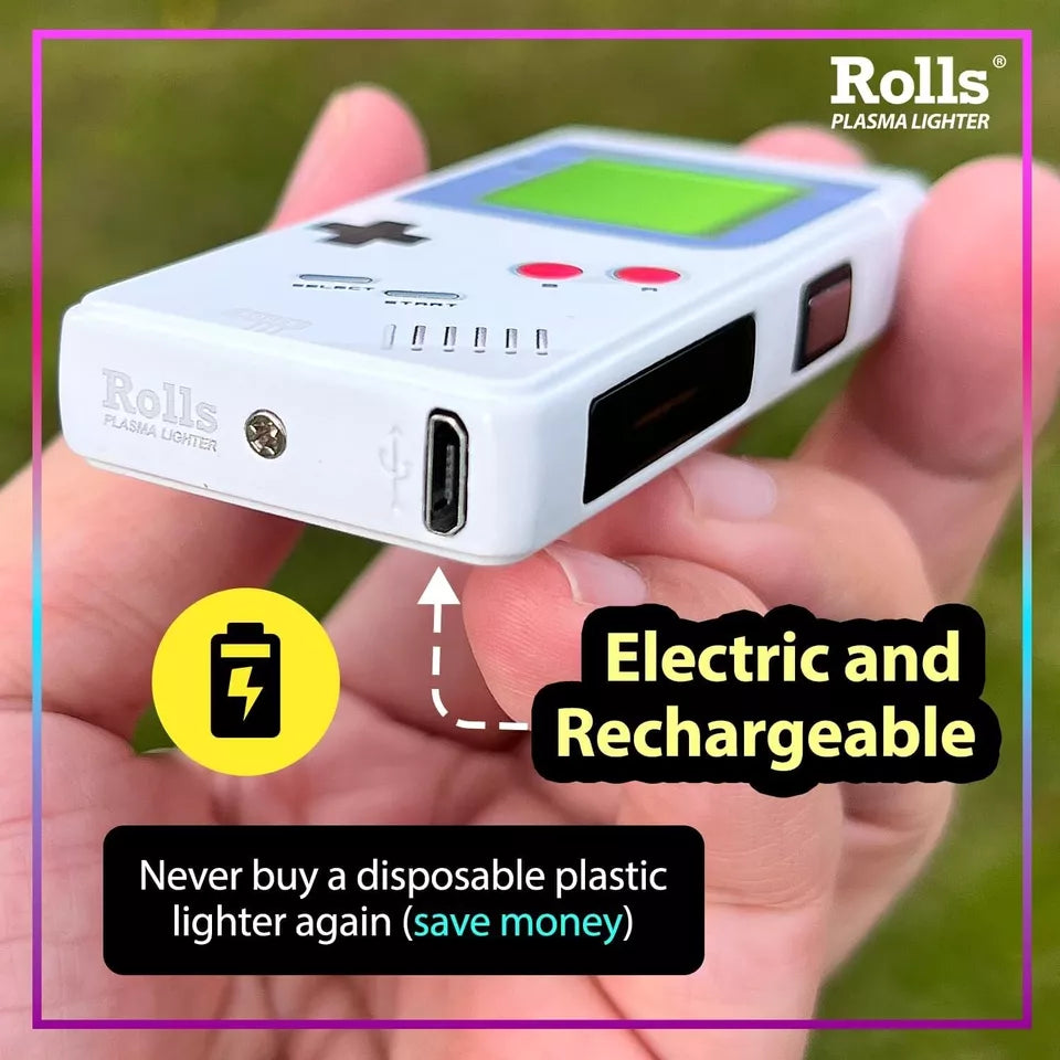 Rolls Electric Lighter - USB Rechargeable Retro Gamer Lighter - Cool Lighters -