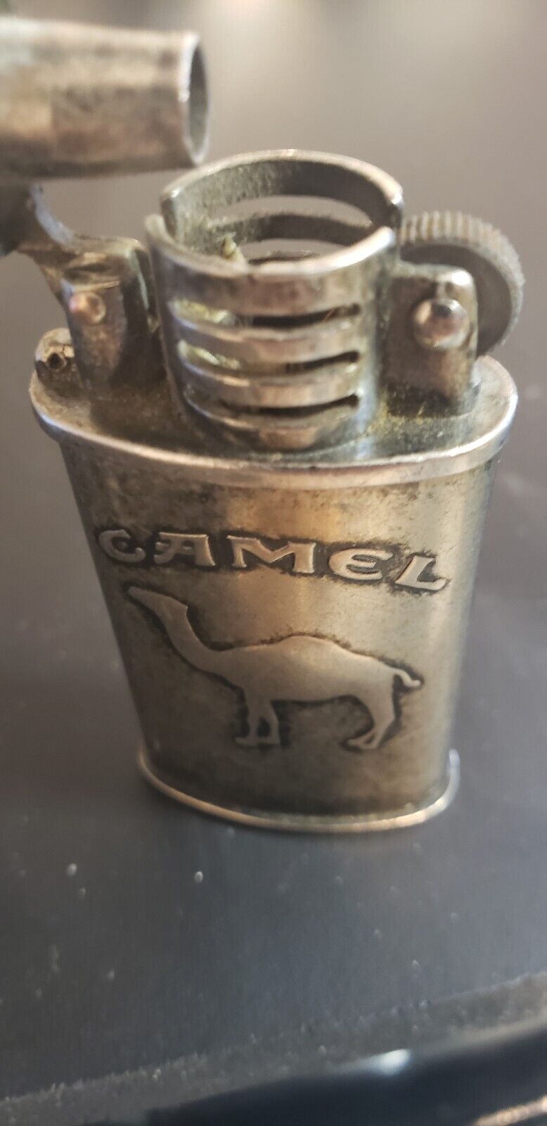 Vintage Camel Lighter, Flip Top, Metal, In working order