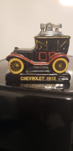 Vintage Table Top Cigarette Lighter 1913 Chevrolet Chevy Unique Ceramic Car Lighter