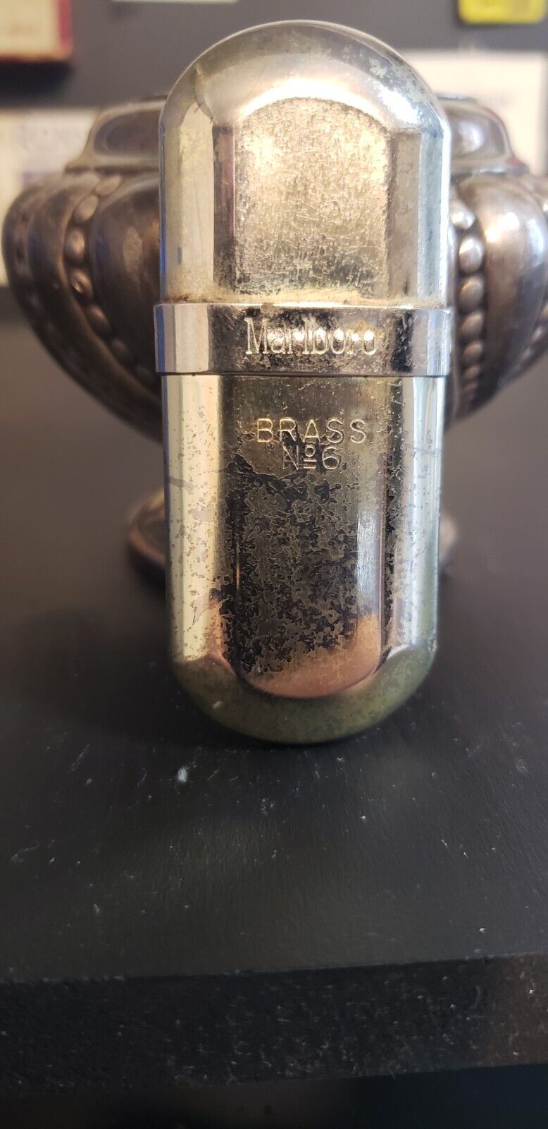Vintage Marlboro Promotional Brass No 6 Trench Style Lighter