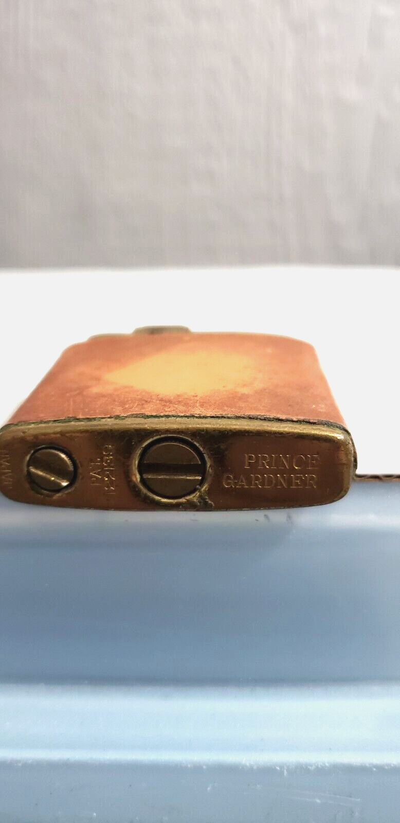 Vintage Prince Gardner Leather Clad Automatic Lighter