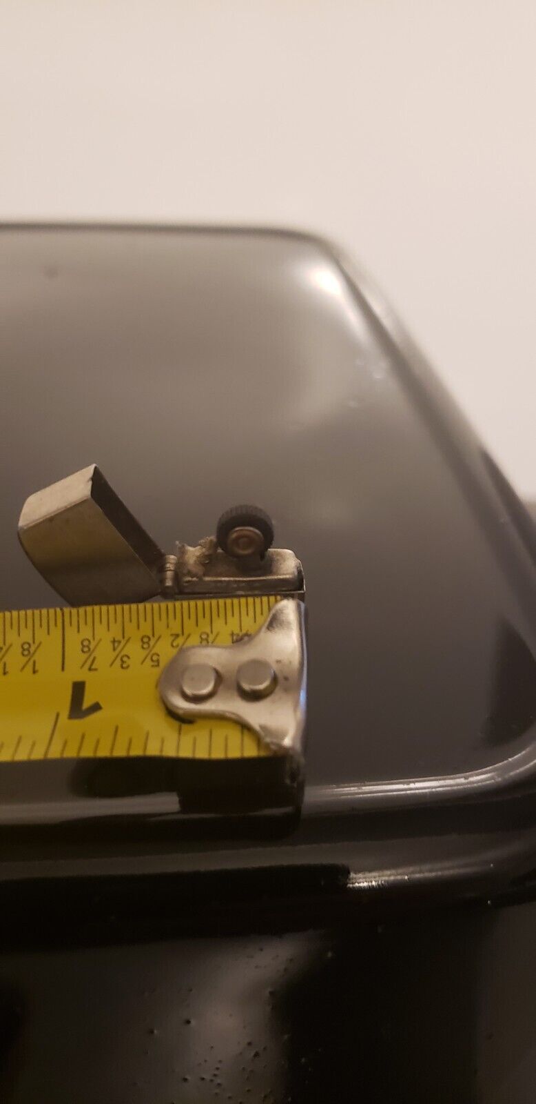 Vintage Tiny Metal Flip Top Lighter Made In Japan sparks as should