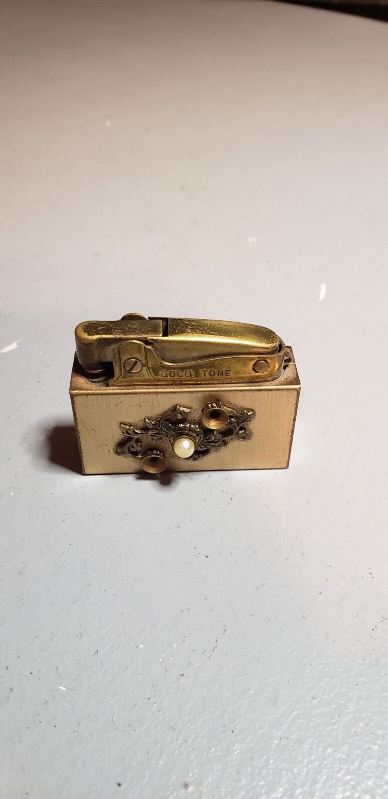Vintage Gold Tone Pocket Lighter West Germany Midcentury