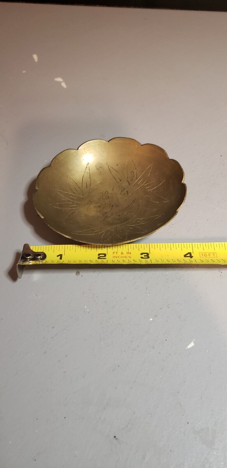 Vintage Solid Brass Ashtray