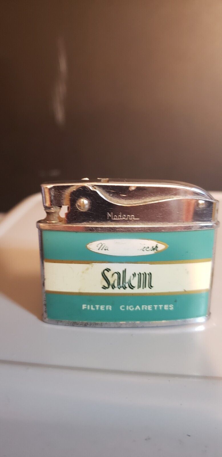 VINTAGE SALEM MENTHOL FRESH ADVERTISING CIGARETTE LIGHTER MODERN HMC JAPAN