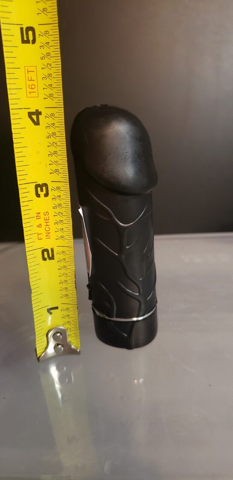 Black Novelty Real Look & Feel Vibrating Penis Dick Refillable Torch Lighter