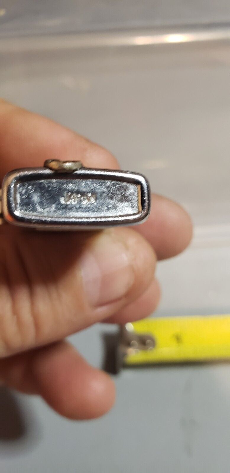 Vintage Miniature flip top Silver Tone Pocket Lighter in working order