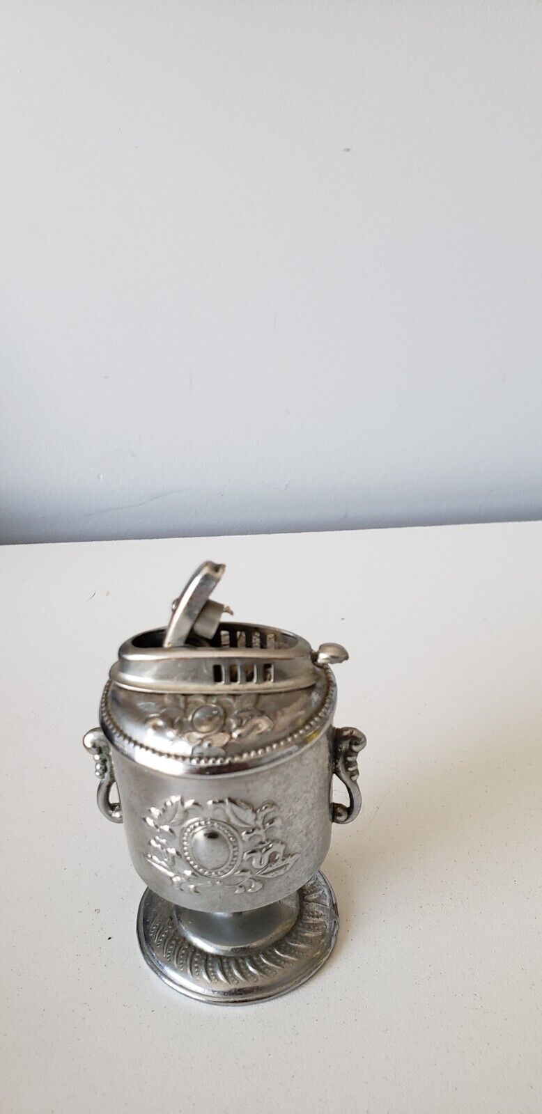 Vintage Table Lighter Silverplated ,Made In Occupied Japan