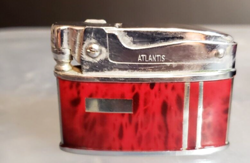 ATLANTIS Super Automatic Lighter w/ Flint in Original Box- New Old Stock-JAPAN