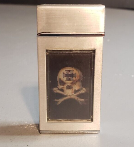 Novelty Black Skull and Cross Bone Butane Refillable Pocket Lighter, Butane
