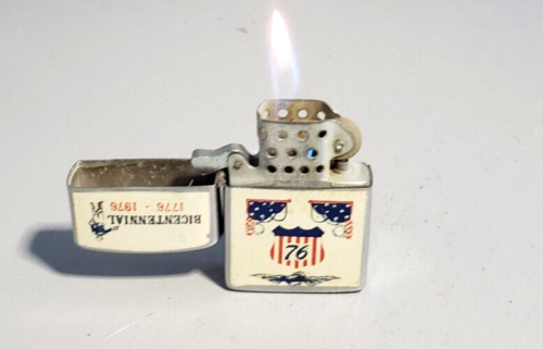 Vintage Cigarette Lighter Made In Japan BICENTENNIAL 1776 2